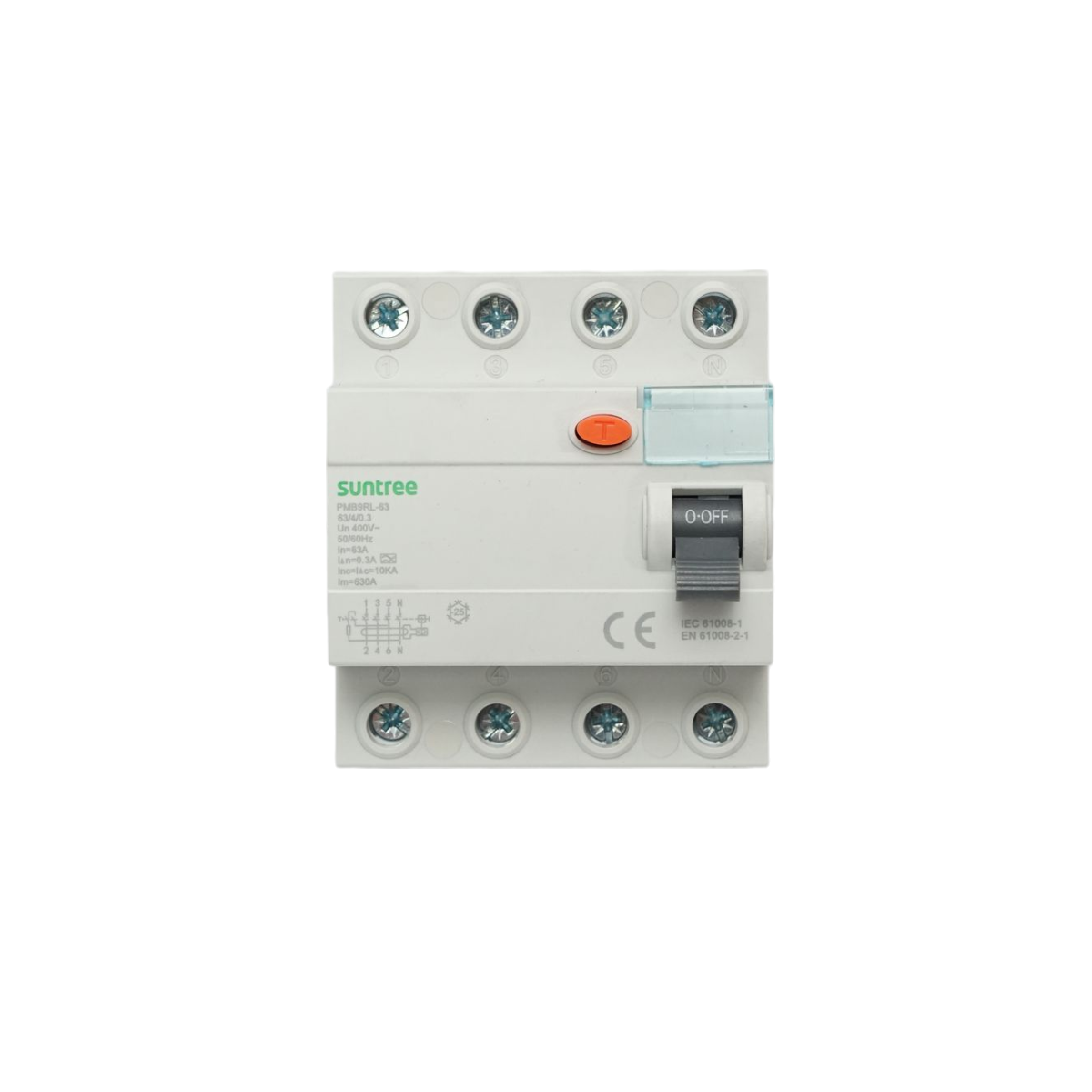 Automatic differential switch 4P 63A 30mA 6kA, type A Suntree